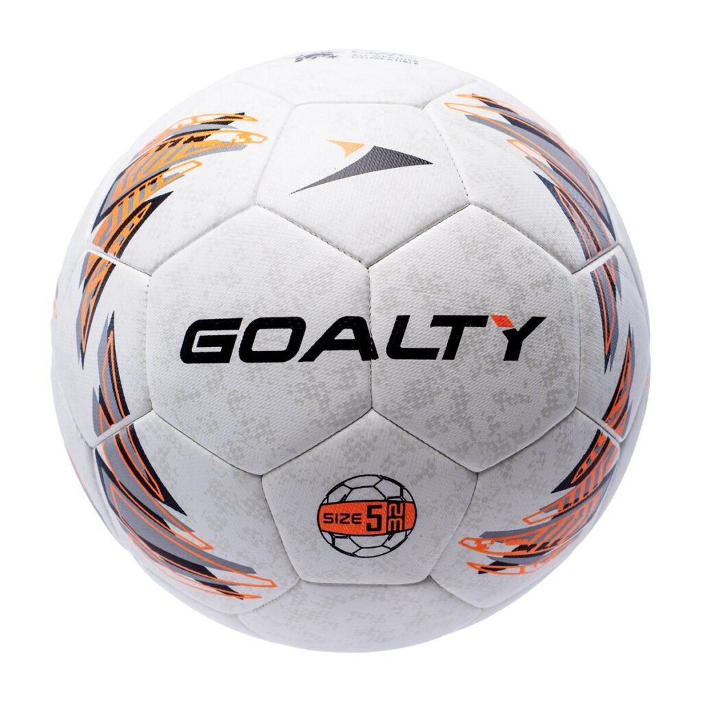 Pelota de fútbol Goalty Pegasus Híbrida N°5 Naranja y gris - vista 1