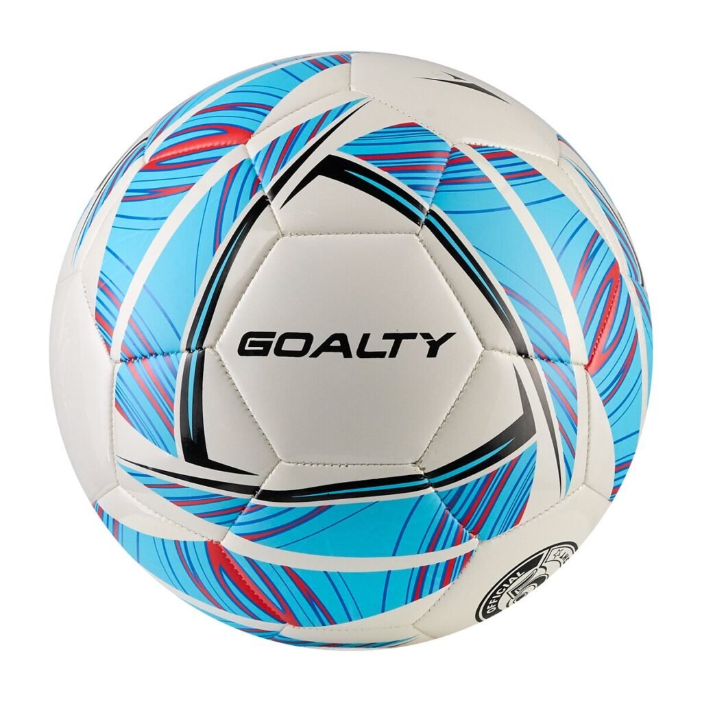 Pelota de fútbol Goalty Tornado N°5 Celeste y rojo - vista 1