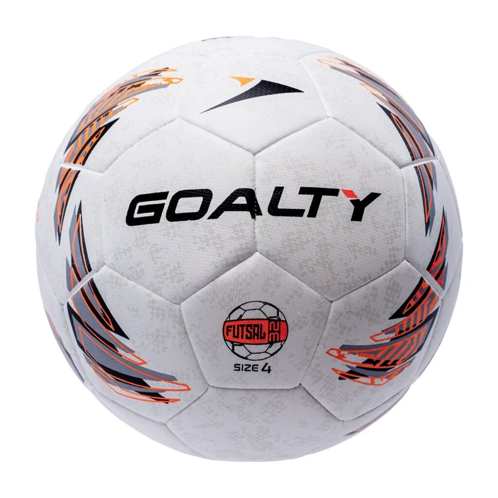 Pelota de futsal Goalty Pegasus Híbrida N°4 Naranja y gris - vista 1