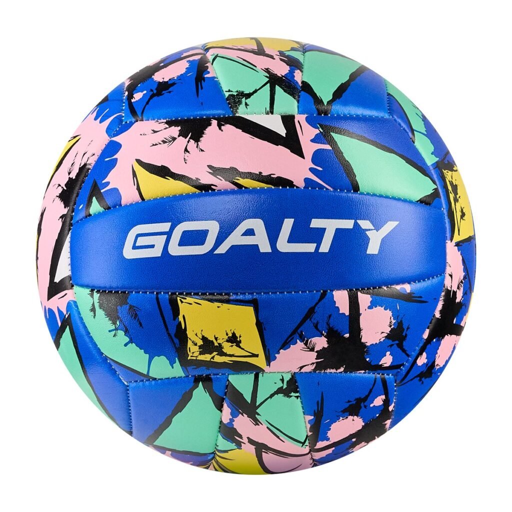 Pelota de vóley Goalty Beach Volley N°5 Azul, verde y rosa - vista 1