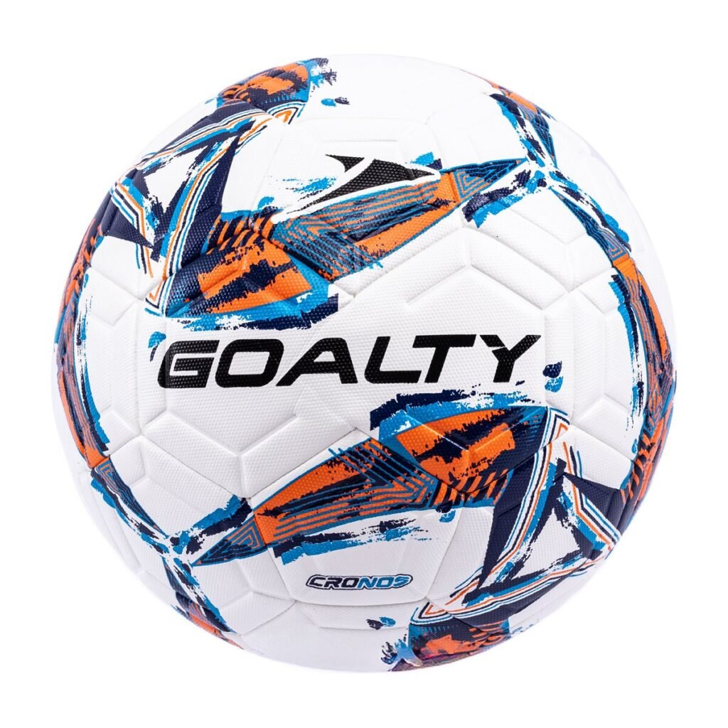 Pelota de fútbol N°5 Goalty Cronos naranja y azul