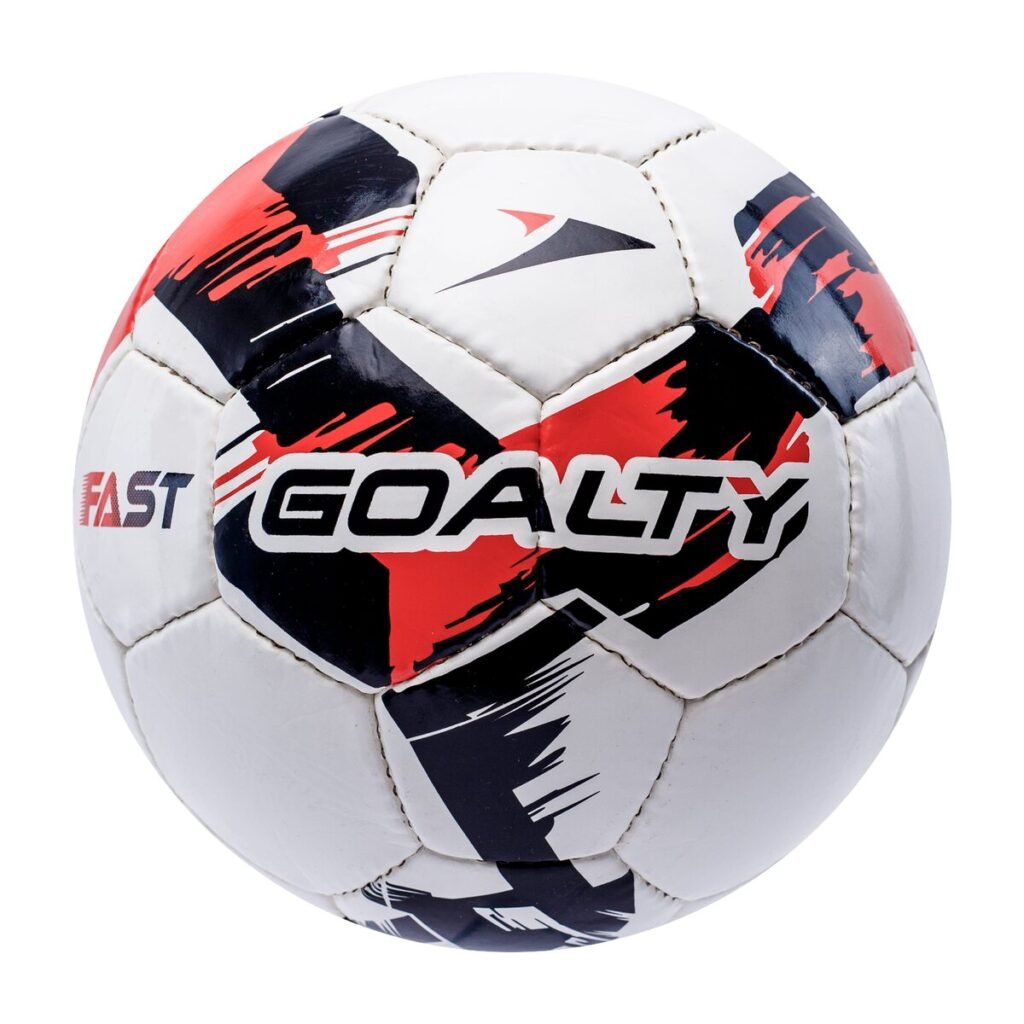 Pelota de fútbol N°5 Goalty Fast negro y rojo