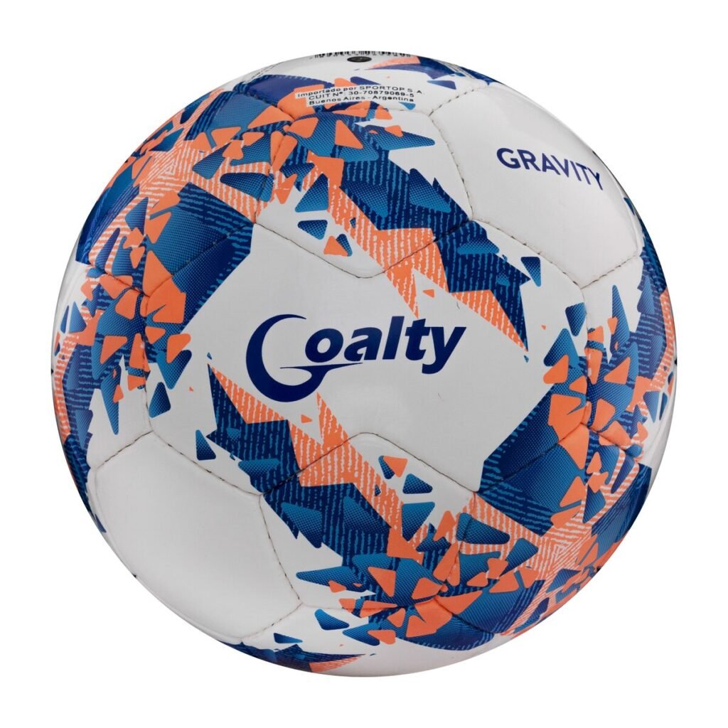 Pelota de fútbol N°5 Goalty Gravity azul y naranja