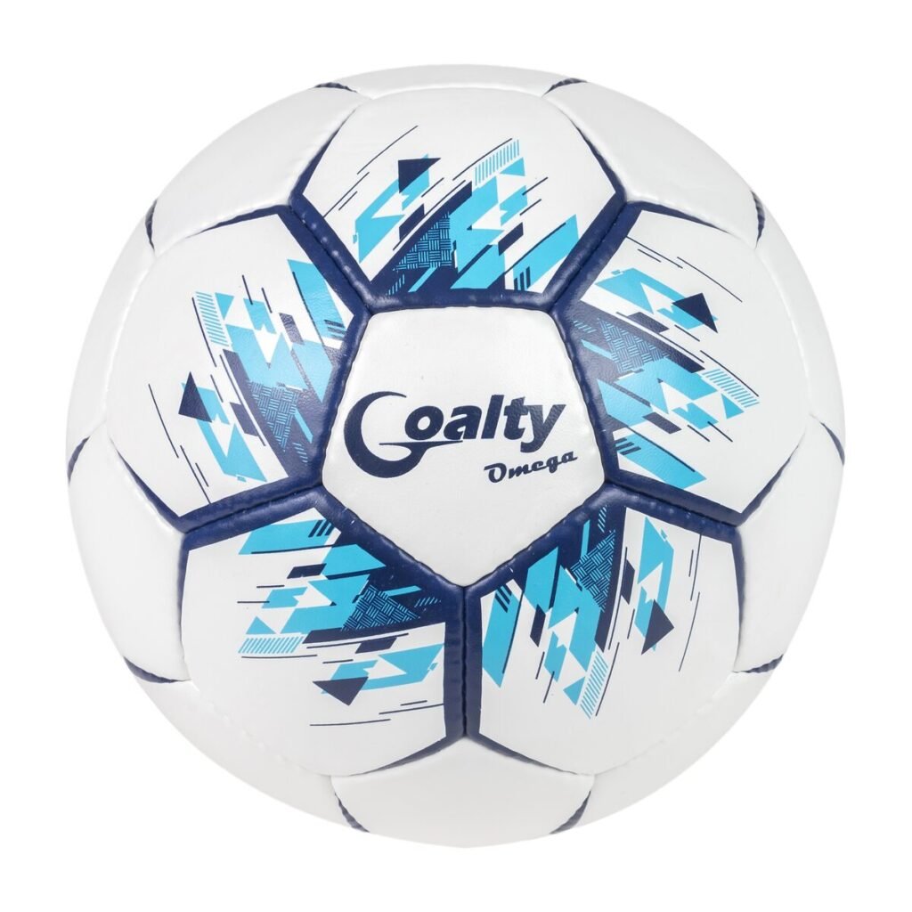 Pelota de fútbol N°5 Goalty Omega celeste y azul