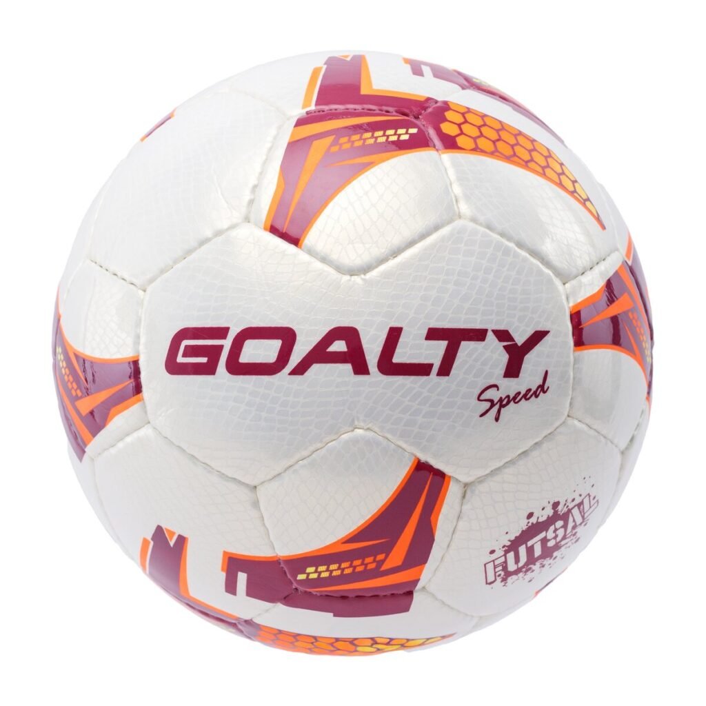 Pelota de futsal Goalty Speed coral y violeta