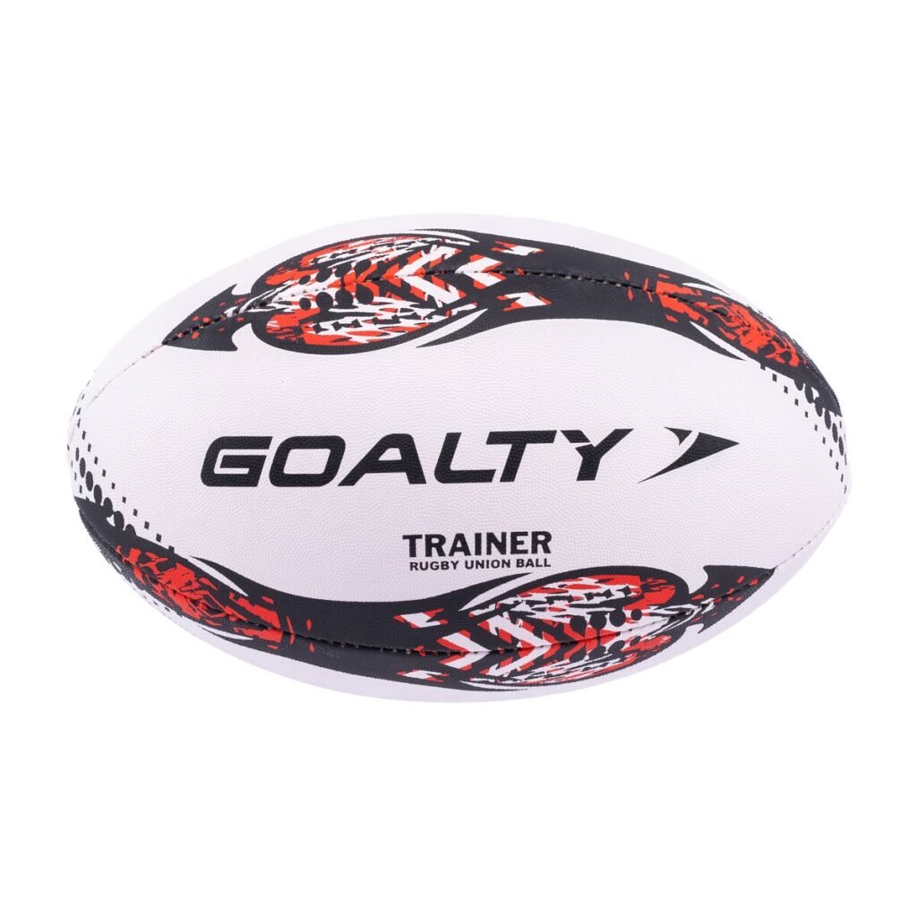 Pelota de rugby N°5 Goalty Trainer negro y rojo