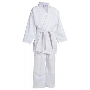 CASACA y PANTALON DE JUDO EN ALGODÓN BLANCO (TELA RUSTICA) TALLE 2