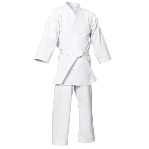 CASACA y PANTALON EN ALGODÓN BLANCO DE KARATE O KUNG FU TALLE 7