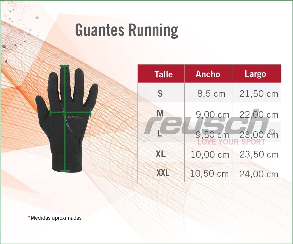 GUANTE RUNNING REUSCH DEDOS COMPLETOS